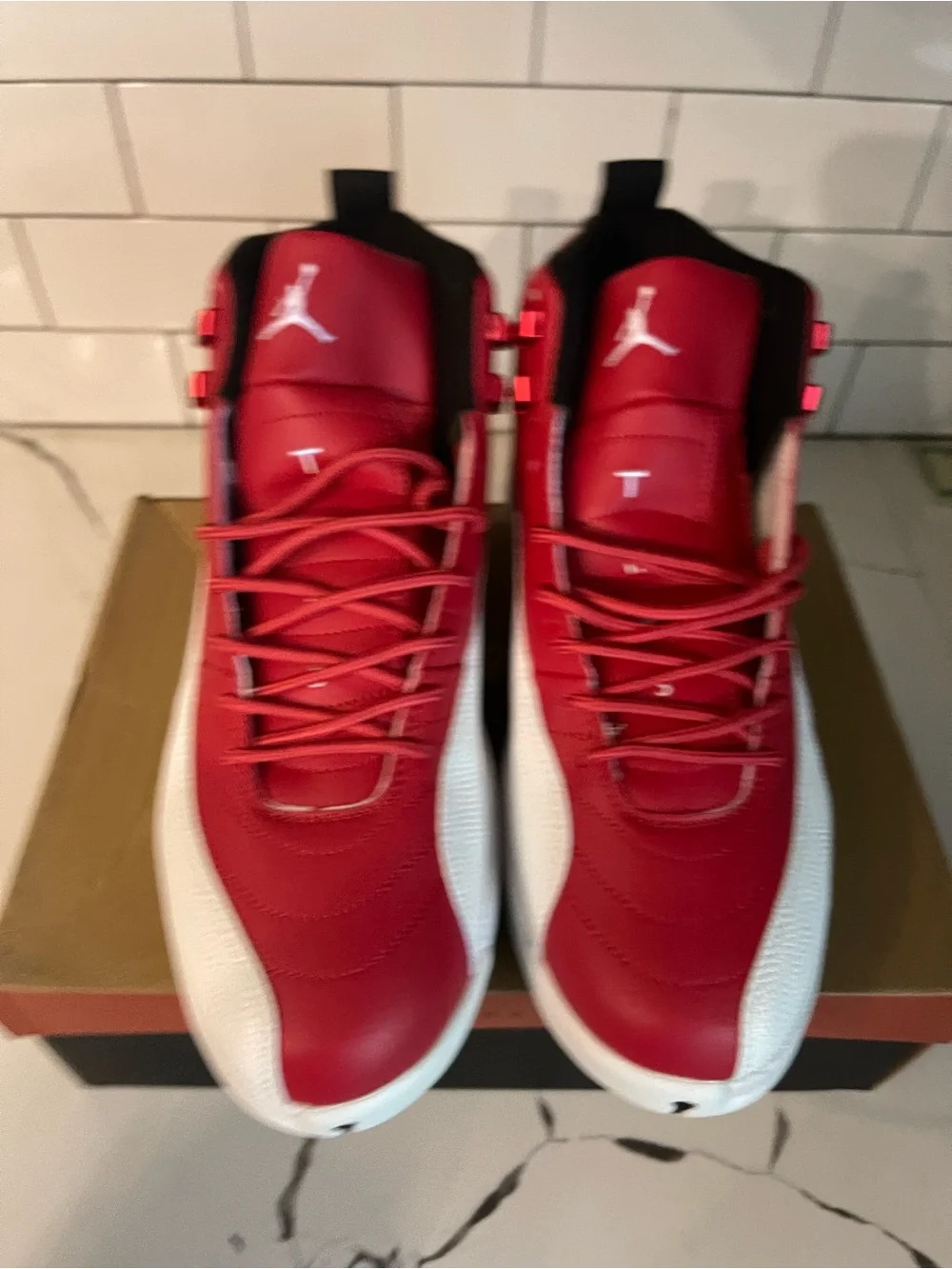 Mens Retro 12 Gym Red Size 13.